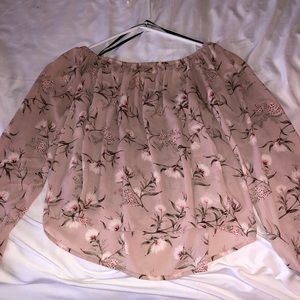 Floral off the shoulder blouse